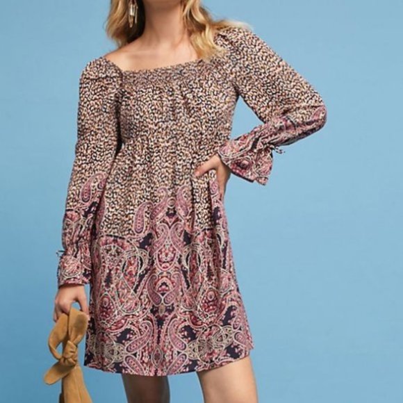 Anthropologie Dresses & Skirts - Maeve Milou Paisley Leopard Dress